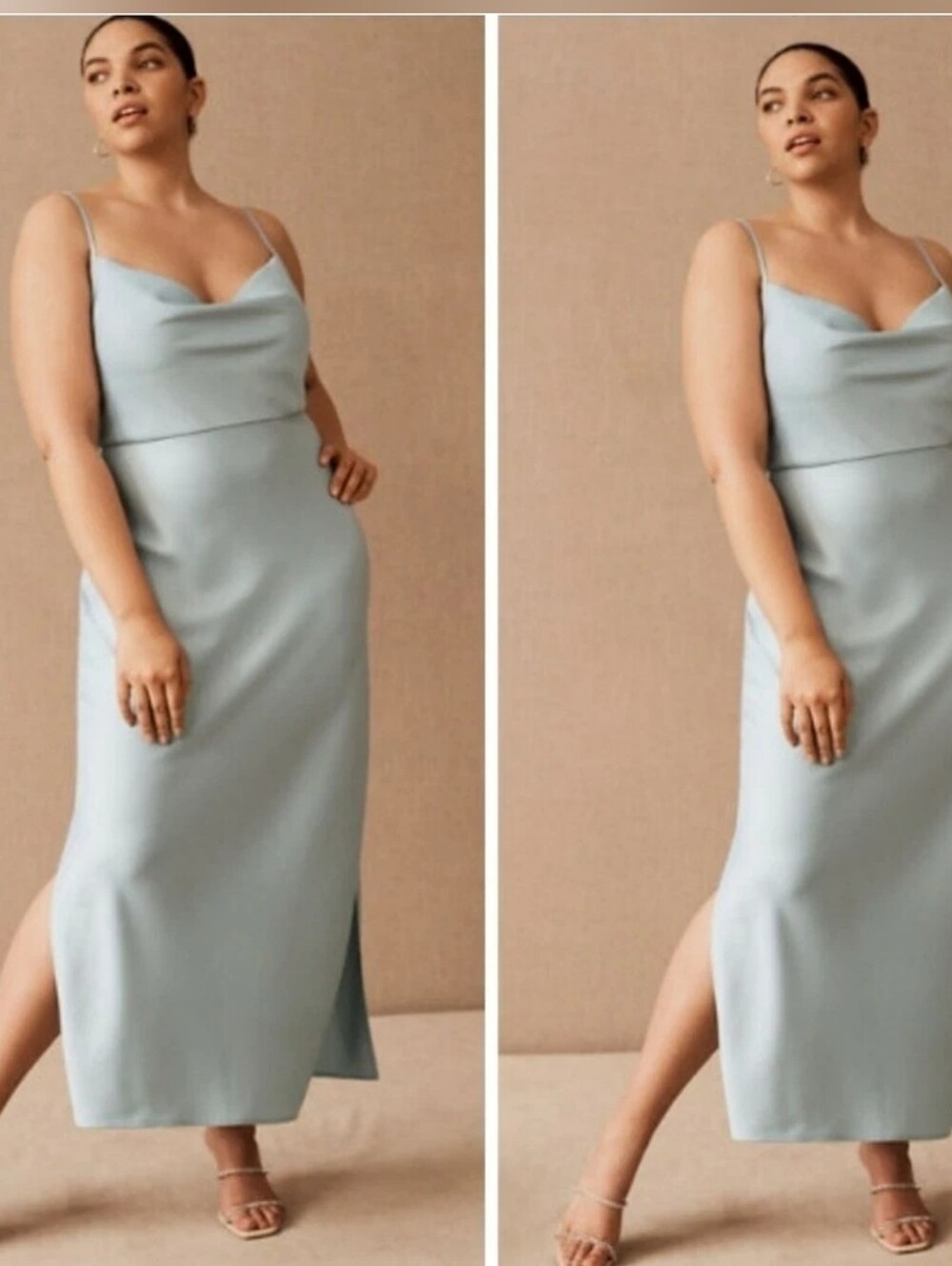 BHLDN Cali Satin Charmeuse Midi Dress US 18W